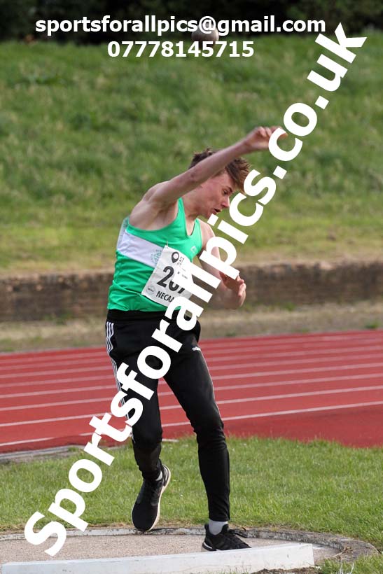 Shot putt, North East Grand Prix No. 1, Monkton on Wednesday, April 28th, 2021. Photo: David T. Hewitson/Sports for All Pics